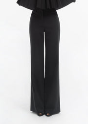 Tuxedo Pant in Wool and Silk - Black - CO Collections